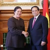 El primer ministro Pham Minh Chinh se reúne con la gobernadora general de Nueva Zelanda, Dame Cindy Kiro, el 11 de marzo de 2024. (Foto: VNA)