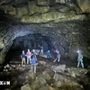 La delegación de expertos de la UNESCO estudia el sistema de cuevas en Dak Nong. (Foto: VNA)