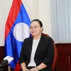 La embajadora de Laos, Khamphao Ernthavanh, en la entrevista con la VNA. (Foto: VNA)