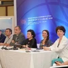 La Embajada de Francia en Vietnam organiza la conferencia de prensa para anunciar los resultados del proyecto. (Foto: Vietnam+)