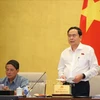 El presidente de la Asamblea Nacional, Tran Thanh Man, preside la reunión. (Foto: VNA)