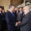 El secretario general del Partido Comunista y presidente de Vietnam, To Lam, se reúne con intelectuales vietnamitas en Houston. (Foto: VNA)