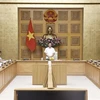 El viceprimer ministro Le Thanh Long habla en la reunión. (Foto: VNA)