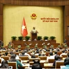 Una sesión de trabajo de la Asamblea Nacional de Vietnam. (Foto: VNA)