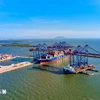 Les activités d'import-export au port en eau profonde de Gemalink. Photo : VNA