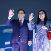 Le Premier ministre Pham Minh Chinh et son épouse quittent Séoul, terminant avec succès leur visite officielle en République de Corée. Photo : VNA