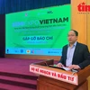 Le directeur du NIC, Vu Quoc Huy, a informé de la première exposition internationale des semi-conducteurs, lors de la conférence de presse. Photo : VNA