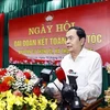 Le président de l'Assemblée natioanle, Tran Thanh Man, à la Fête de la grande union nationale à Ha Nam. Photo : VNA