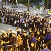 Tens of thousands line up at night to pay respects to Party General Secretary Nguyen Phu Trong