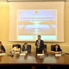 Vietnamese Ambassador to Italy Duong Hai Hung speaking at Vietnam-Calabria Connection Forum in Cantazaro city (Photo: VNA)