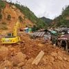 Rescuers conduct rescue operation after landslides hit Tulabolo village in Bone Bolango, Gorontalo province, Indonesia, July 10, 2024 (Photo: Xinhua)
