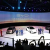 Chinese electric vehicle maker BYD introduces its brand with three key lines in Vietnam (Photo: VNA)