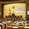 National Assembly Chairman Tran Thanh Man speaks at the session (Photo: VNA)