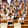 Children attend first mock session of the “Children’s National Assembly” (Photo: VNA)