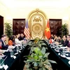 An overview of the 13th Vietnam-US Political, Security, and Defence Dialogue. (Photo: baoquocte.vn)