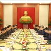 The talks between General Secretary of the LPRP Central Committee and State President Thongloun Sisoulith and his Vietnamese counterpart To Lam (Photo: VNA)