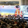 OIF Secretary-General Louise Mushikiwabo delivers the opening speech at the Vietnam-Francophone High-Level Economic Forum in March 2022. (Photo: VNA)