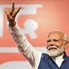 Indian Prime Minister Narendra Modi celebrates the victory of the National Democratic Alliance (NDA) led by the Bharatiya Janata Party (BJP) in New Delhi on June 4, 2024. (Photo: AFP/VNA)