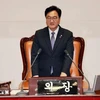 Woo Won-shik delivers a speech after being elected as the Speaker of the 22nd National Assembly of the Republic of Korea (RoK) in Seoul on June 5, 2024. (Photo: Yonhap/VNA)