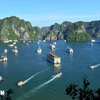 A pre-typhoon scene of Ha Long Bay - a UNESCO world natural heritage site in Quang Ninh. (Photo: VNA)