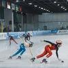 Competitors take part in the National Junior Skating Championship on November 2. (Photo: thethaovietnamplus.vn) 