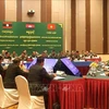 At the Vietnam-Laos-Cambodia annual defence ministerial meeting in Phnom Penh on November 25 (Photo: VNA)