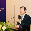 Pham Hong Quat, Director of the Department of Market and Business Development under the Ministry of Science and Technology, speaks at the event. (Photo: VNA)