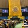 Ambassador Dang Hoang Giang, Permanent Representative of Vietnam to the United Nations, speaks at the annual plenary discussion on oceans and the law of the sea held by the UN General Assembly. (Photo: VNA)