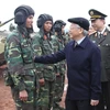 Secretario general Nguyen Phu Trong comprendió importancia de Policía y Ejército en mantenimiento de la estabilidad nacional
