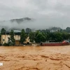 Graves inundaciones provocadas por las fuertes lluvias tras el paso del tifón Yagi en el distrito de Bao Lac, provincia de Cao Bang (Foto: VNA)