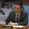 El embajador Dang Hoang Giang, representante permanente de Vietnam ante la ONU, habla en el debate del 10 de septiembre. (Foto: VNA)