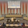 El embajador Dang Hoang Giang, jefe de la misión permanente de Vietnam ante la Organización de las Naciones Unidas (ONU) interviene en la sesión. (Fuente: VNA)