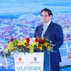 El primer ministro Pham Minh Chinh se interviene en el Foro de Logística de Vietnam 2024 (Foto: VNA)