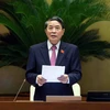 Le vice-président de l'Assemblée natonale Nguyen Duc Hai préside la séance de débat du développement socio-économique et du budget d’Etat. Photo: VNA