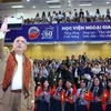 Le président du Timor Leste, José Ramos-Horta, rencontre les étudiants de l'Académie diplomatique à hanoi. Photo: VNA