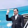 Le président de l'Assemblée nationale (AN) du Vietnam Trân Thanh Mân quitte Hanoi pour effectuer une visite officielle au Laos et participer à la 45e Assemblée générale de l'Assemblée interparlementaire de l'ASEAN (AIPA-45) de trois jours. Une tournée à l’invitation du président de l'AN du Laos Saysomphone Phomvihane, président de l'AIPA. Photo: VNA