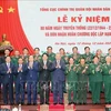 Le secrétaire général du Parti Tô Lâm, le président de la République Luong Cuong, le président de l'Assemblée nationale Trân Thanh Mân et des délégués lors de la cérémonie. Photo: VNA