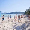 International tourists bask in the sun and relax on the Kem Beach, Phu Quoc. Photo: Sun Group.