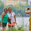 Foreign tourists in Hanoi (Photo: VNA)