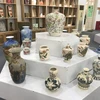 Ceramics products are showcased at the exhibition. Photo: Vietnam News Agency.