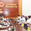 The meeting between Hung Yen provincial People's Committee and the business delegation from Taiwan (China). (Photo: baohungyen.vn)