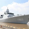Royal Netherlands Navy’s Frigate HNLMS Tromp anchors at Chua Ve port, Hai Phong city (Photo: VNA)