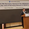 Secretary general of the ASEAN-Korea Centre Kim Jae-shin speaks at his inauguration ceremony. (Photo: asean.org)