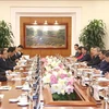 Top Party inspection officials from Vietnam and Laos hold talks in Hanoi (Photo: VNA)