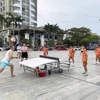 Foreigners experience teqball in Binh Dinh (Photo: nld.com.vn)