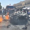 A vehicle destroyed by an Israeli airstrike in Al-Khyara, Lebanon on June 22 .(Photo: XINHUA/VNA)
