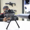 Rifles are put on display in a defence and security fair in Nonthaburi province in November last year. (Photo: bangkokpost.com) 