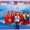Vietnamese rowers get gold medals at the 2024 Southeast Asian Rowing, U19 and U23 Championships. (Photo: VNA)