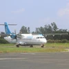 An aircraft at Ca Mau Airport. Currently, Ca Mau Airport only has a runway for ATR72 aircraft or equivalent and maintains only one flight route between Ca Mau and HCM City with four flights per week (Photo: VNA)