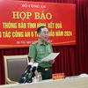 Deputy Minister of Public Security Tran Quoc To speaks at the press conference in Hanoi on July 8. (Photo: VNA)